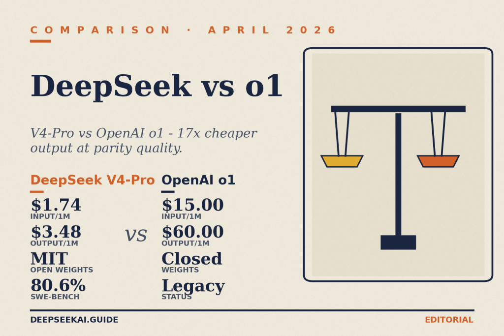 DeepSeek vs OpenAI o1: 2026 Reasoning Comparison