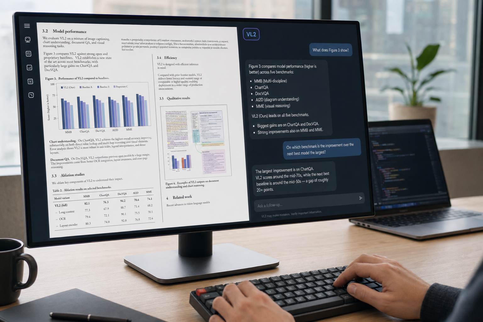 Developer using DeepSeek VL2 to summarise a scanned technical document and embedded chart